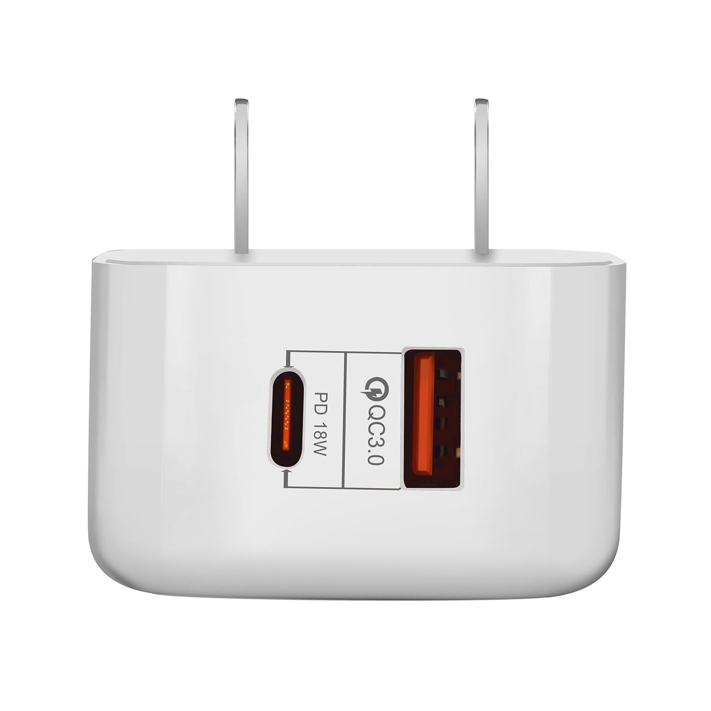 YSY-6087 PD 20W+QC 3.0 Dual Port Wall Charger Travel Power Adapter