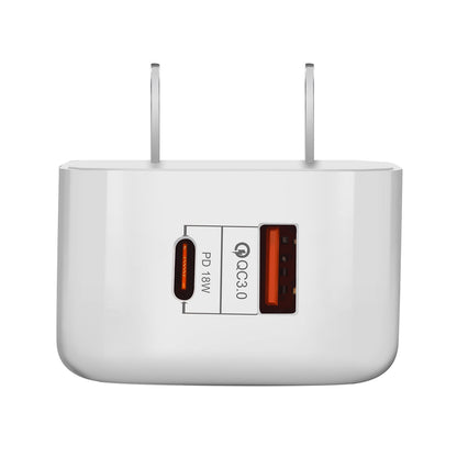 YSY-6087 PD 20W+QC 3.0 Dual Port Wall Charger Travel Power Adapter