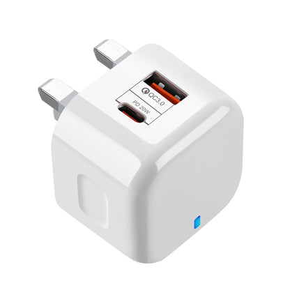 YSY-6087 PD 20W+QC 3.0 Dual Port Wall Charger Travel Power Adapter