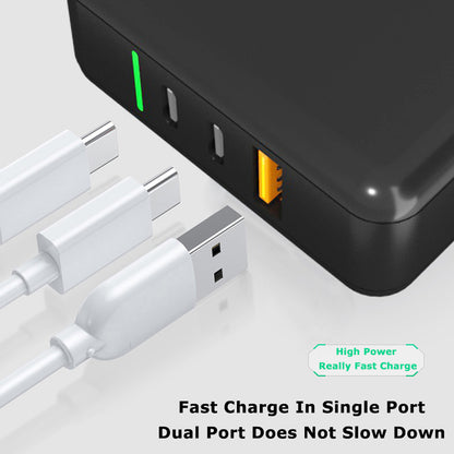 65W Quick Charge 3.0 USB Fast Charging PD GaN Charger for iPhone Xiaomi Huawei Samsung US/EU/UK Plug