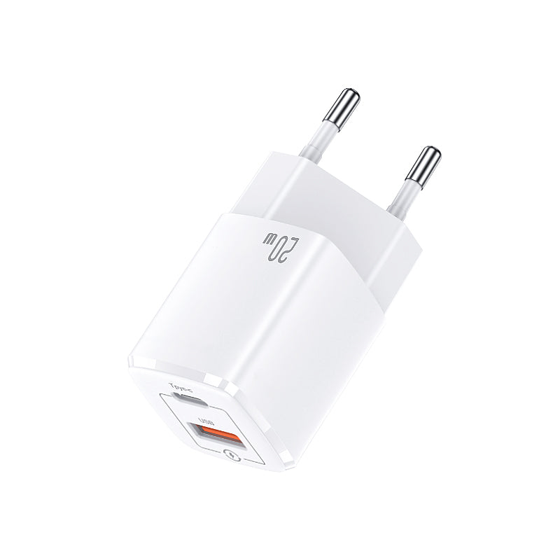 USAMS US-CC128 T37 PD20W QC3.0 USB Type-C Wall Charger Dual Port Power Adapter