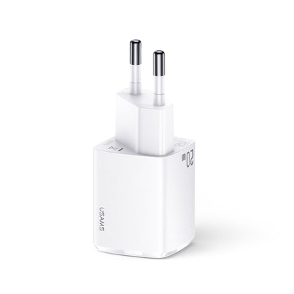 USAMS US-CC128 T37 PD20W QC3.0 USB Type-C Wall Charger Dual Port Power Adapter