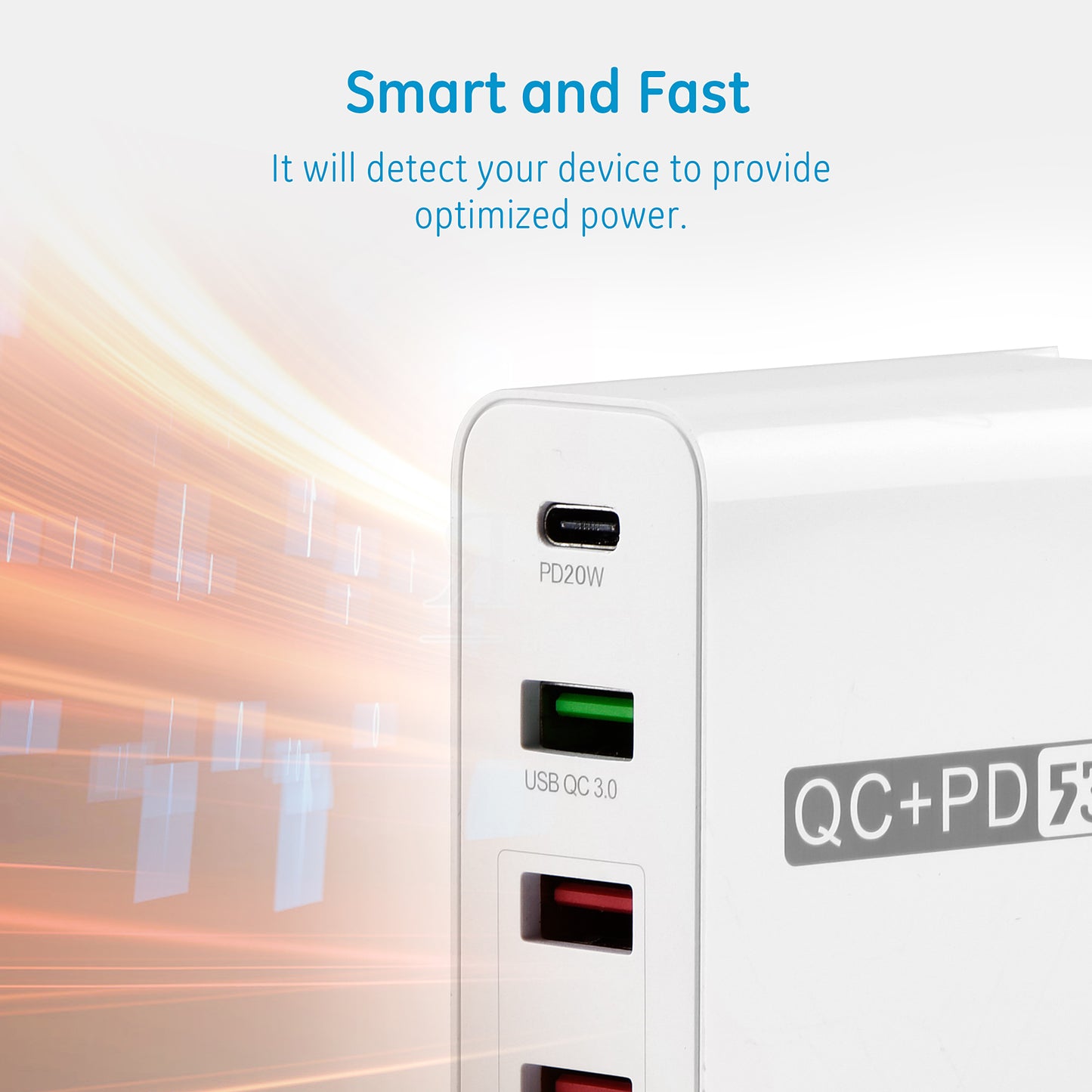 WLX-A6 PD20W+QC3.0 Multi-Port USB with PD Type-C Fast Charging Mobile Phone Power Adapter