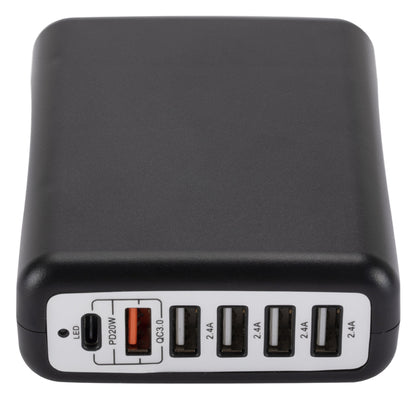 A13 100W 4 USB Ports + PD 20W + QC3.0 Charging Station Dock Smartphone Notebook Charger