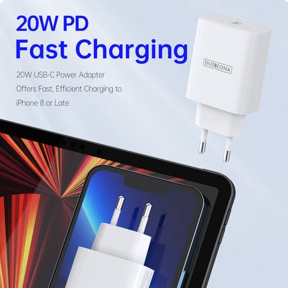 DUZZONA T3 PD 20W Fast Charging Travel Wall Charger Type C Power Adapter, EU Plug