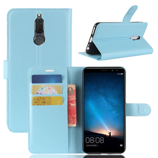 Litchi Skin Wallet Leather Stand Case for Huawei Mate 10 Lite / nova 2i / Maimang 6