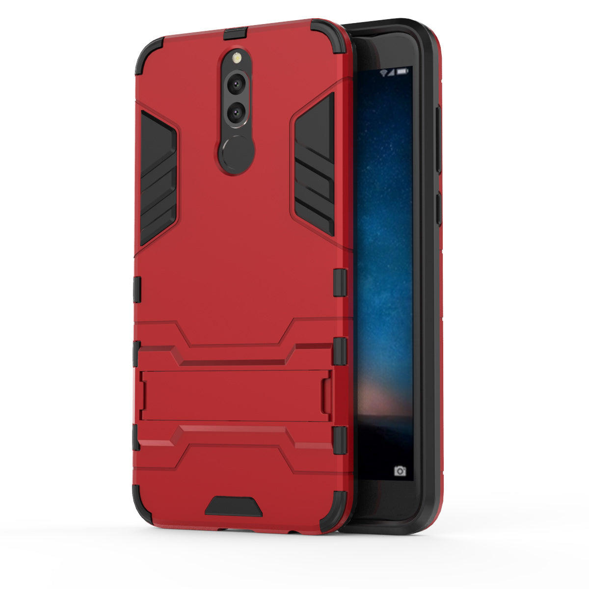 Cool Guard Plastic TPU Back Phone Case with Kickstand for Huawei Mate 10 Lite / nova 2i / Maimang 6