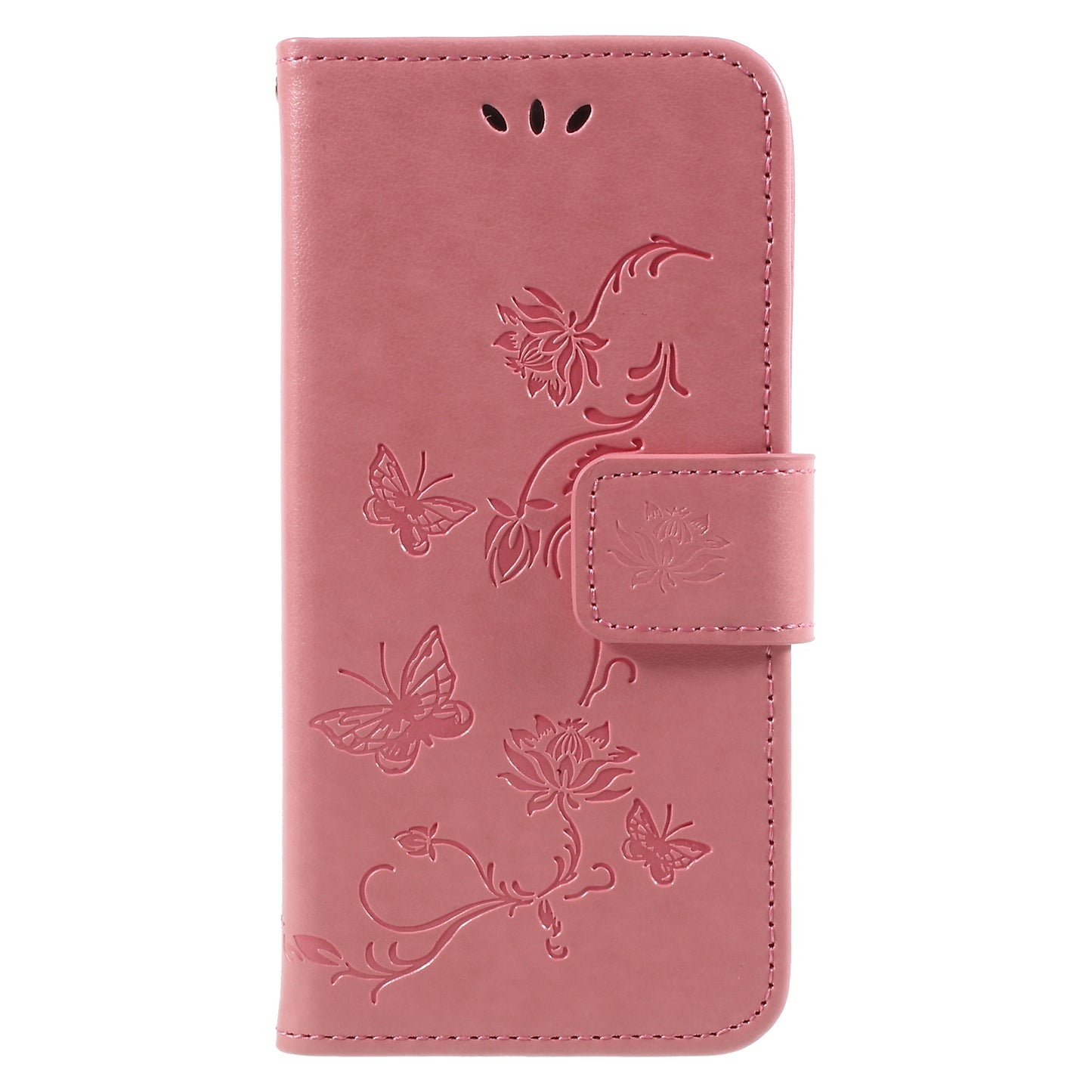 Imprint Butterfly and Flower PU Leather Wallet Phone Case for Huawei Y6 Pro (2017)/Enjoy 7/P9 lite mini