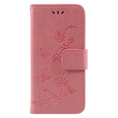 Imprint Butterfly and Flower PU Leather Wallet Phone Case for Huawei Y6 Pro (2017)/Enjoy 7/P9 lite mini