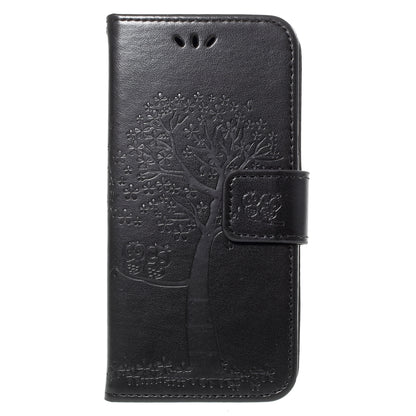 Imprint Tree Owl Leather Wallet Stand Case for Huawei P9 lite mini / Y6 Pro (2017) / Enjoy 7