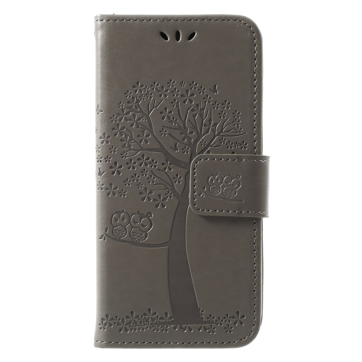 Imprint Tree Owl Leather Wallet Stand Case for Huawei P9 lite mini / Y6 Pro (2017) / Enjoy 7