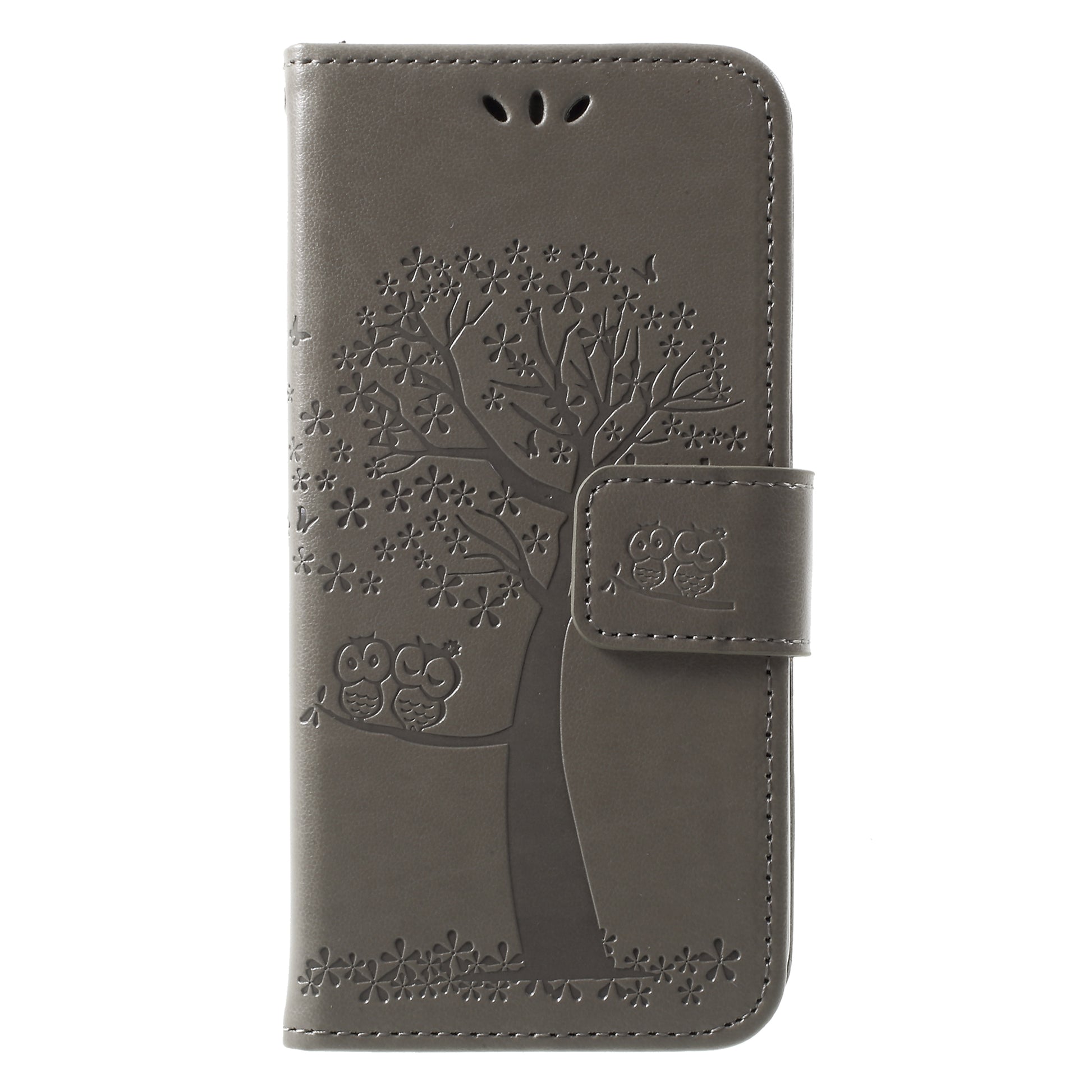 Imprint Tree Owl Leather Wallet Stand Case for Huawei P9 lite mini / Y6 Pro (2017) / Enjoy 7