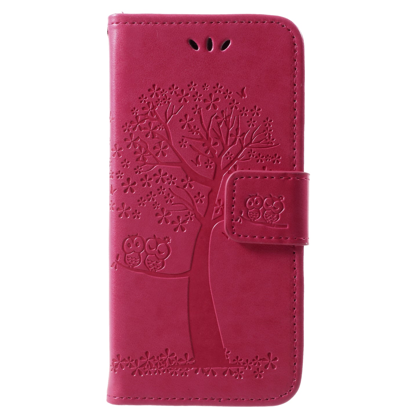 Imprint Tree Owl Leather Wallet Stand Case for Huawei P9 lite mini / Y6 Pro (2017) / Enjoy 7