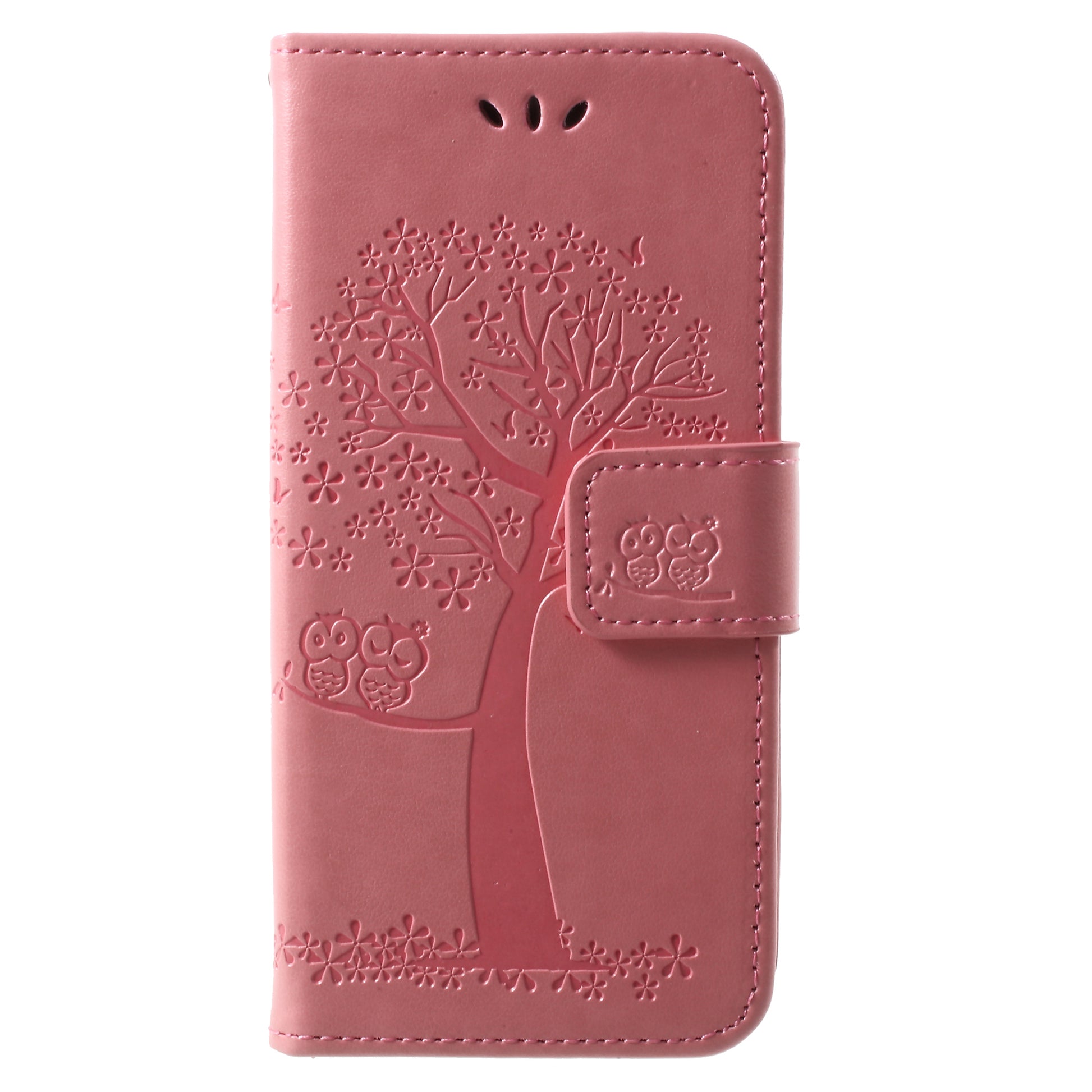 Imprint Tree Owl Leather Wallet Stand Case for Huawei P9 lite mini / Y6 Pro (2017) / Enjoy 7