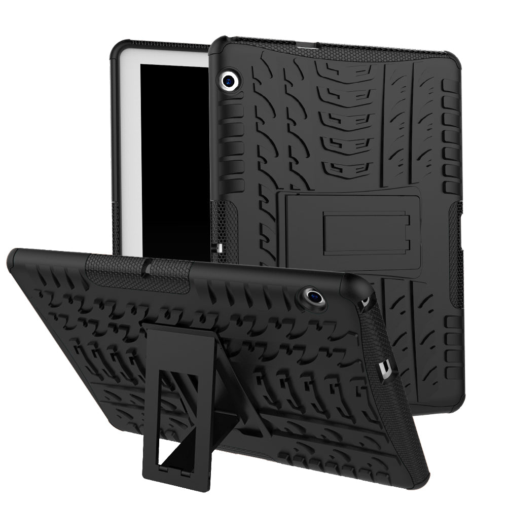 Tyre Pattern Kickstand PC + TPU Phone Accessory Case for Huawei MediaPad T3 10 (9.6inch)