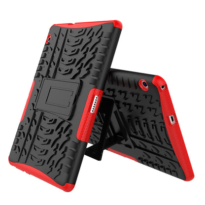 Tyre Pattern Kickstand PC + TPU Phone Accessory Case for Huawei MediaPad T3 10 (9.6inch)