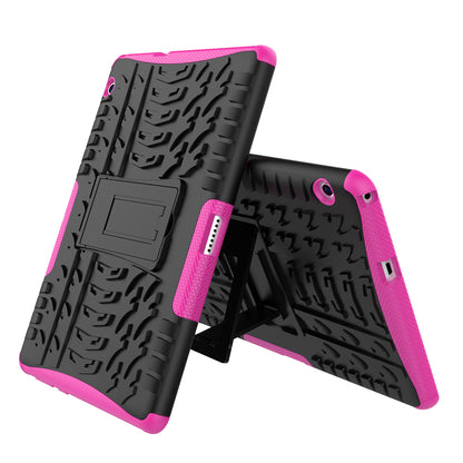 Tyre Pattern Kickstand PC + TPU Phone Accessory Case for Huawei MediaPad T3 10 (9.6inch)