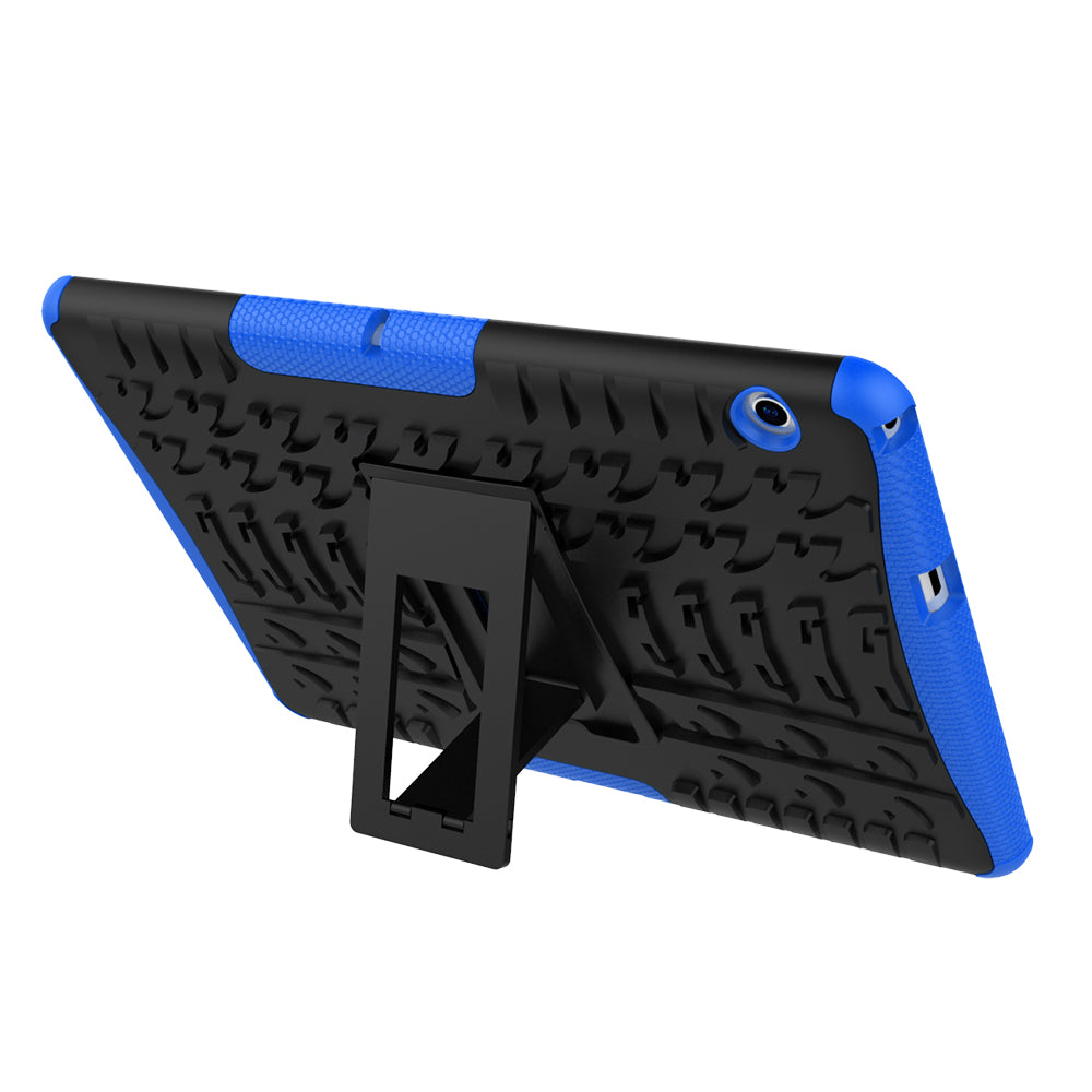 Tyre Pattern Kickstand PC + TPU Phone Accessory Case for Huawei MediaPad T3 10 (9.6inch)