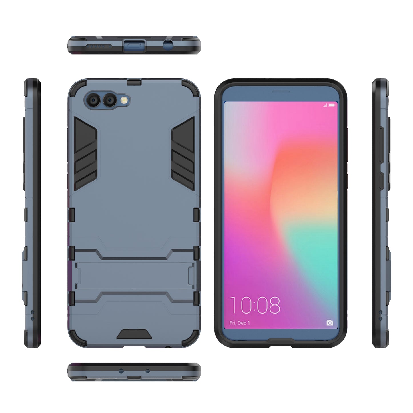 Cool Plastic TPU Kickstand Hybrid Case for Huawei Honor V10 / View 10