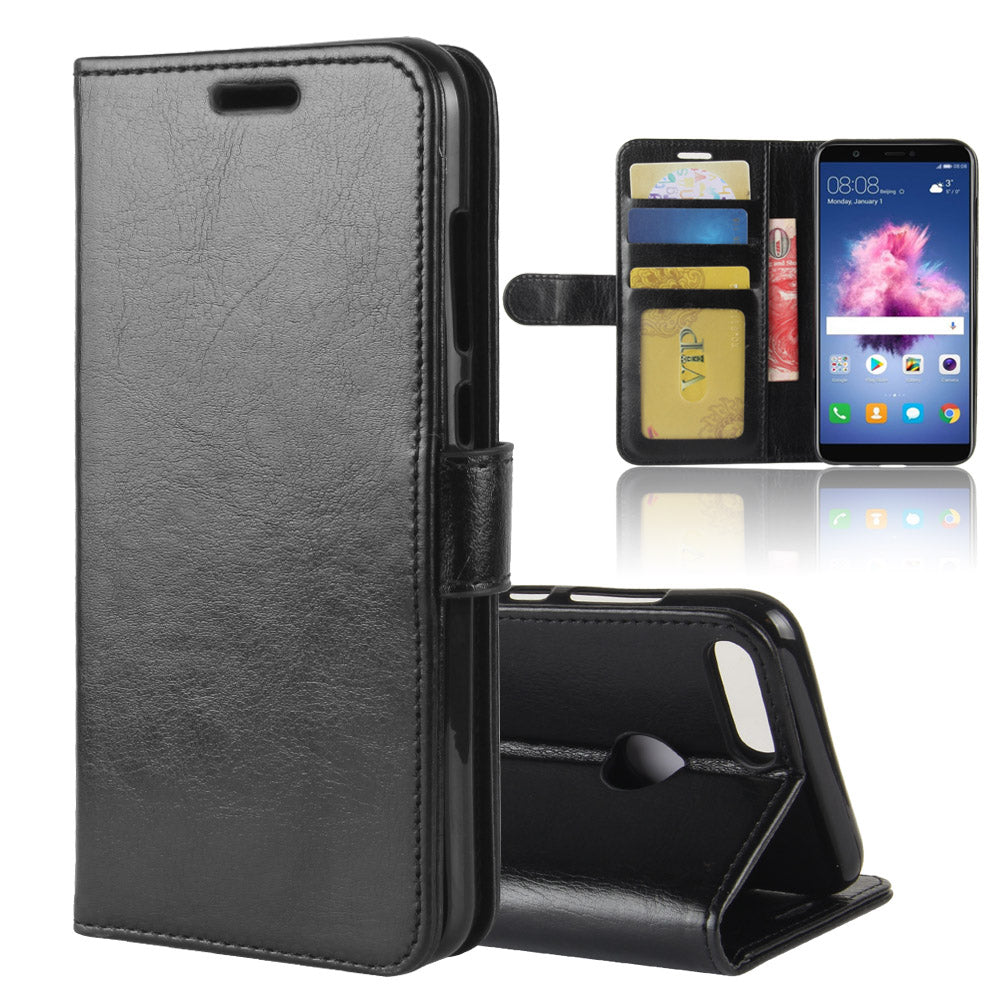 Crazy Horse Texture Wallet Leather Phone Case for Huawei P Smart / Enjoy 7S