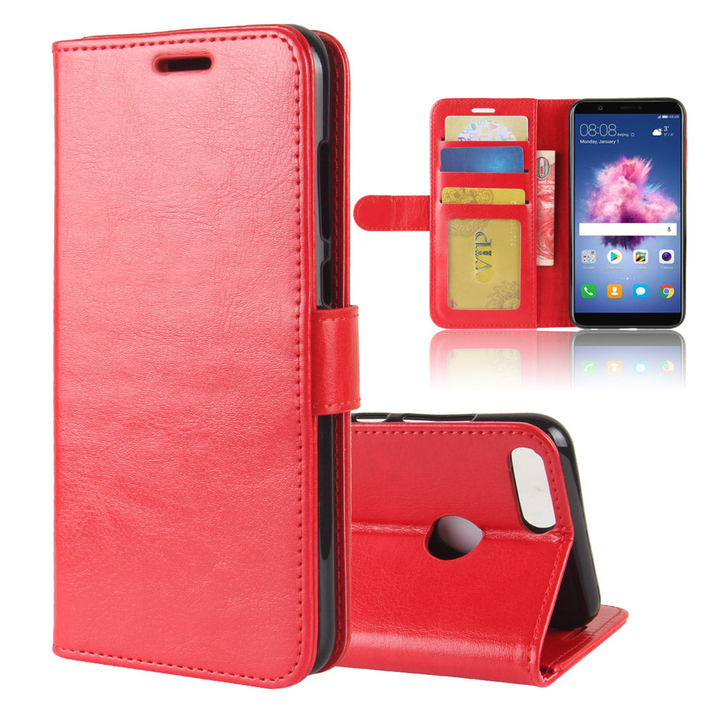 Crazy Horse Texture Wallet Leather Phone Case for Huawei P Smart / Enjoy 7S