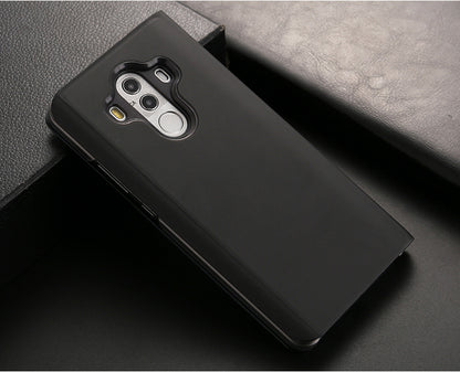 Plated Mirror Surface Leather Stand Cell Phone Case for Huawei Mate 10 Pro