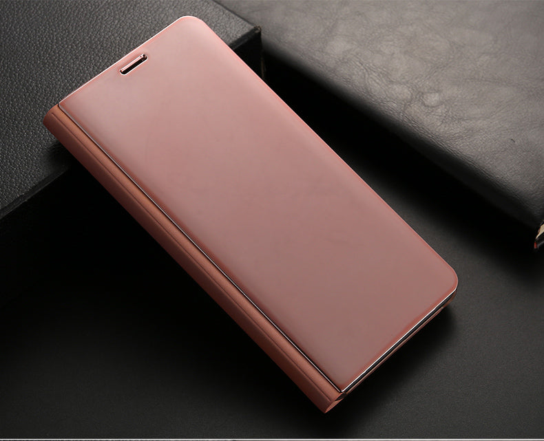 Plated Mirror Surface Leather Stand Cell Phone Case for Huawei Mate 10 Pro