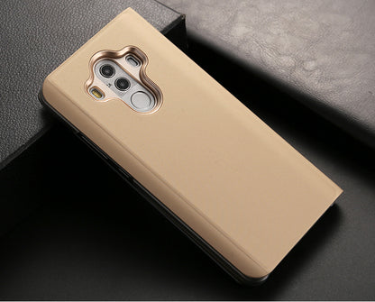 Plated Mirror Surface Leather Stand Cell Phone Case for Huawei Mate 10 Pro