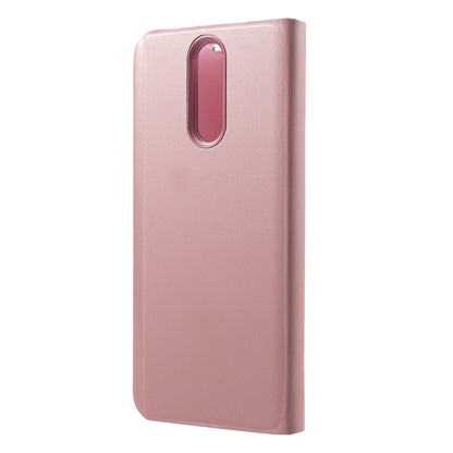 Plated Mirror Surface Information View Stand Leather Smart Case for Huawei Mate 10 Lite/nova 2i/Maimang 6/Honor 9i (India)