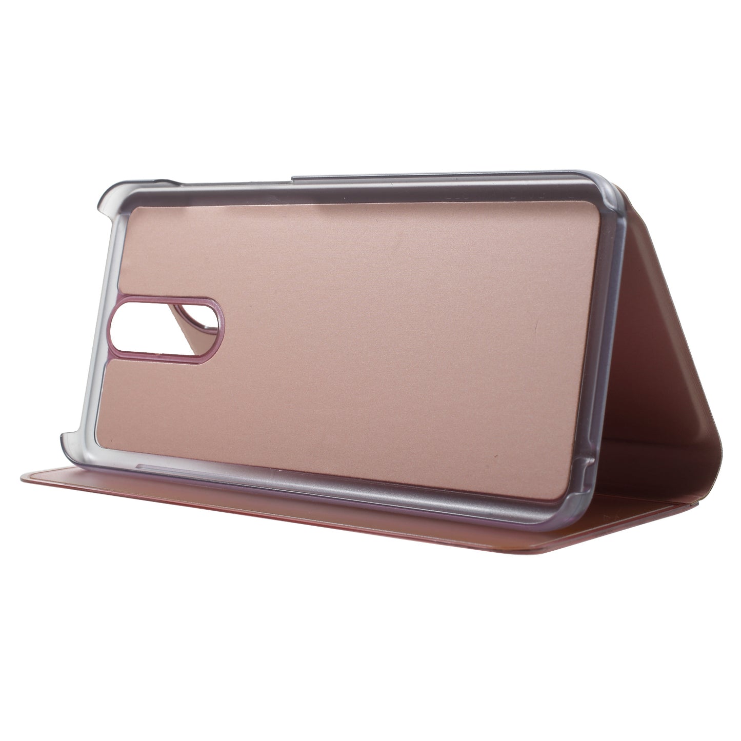 Plated Mirror Surface Information View Stand Leather Smart Case for Huawei Mate 10 Lite/nova 2i/Maimang 6/Honor 9i (India)