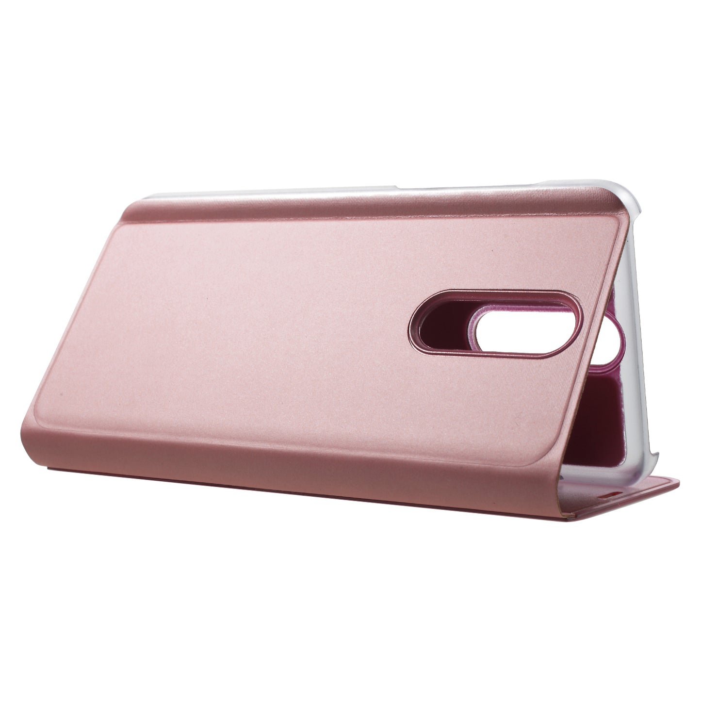 Plated Mirror Surface Information View Stand Leather Smart Case for Huawei Mate 10 Lite/nova 2i/Maimang 6/Honor 9i (India)