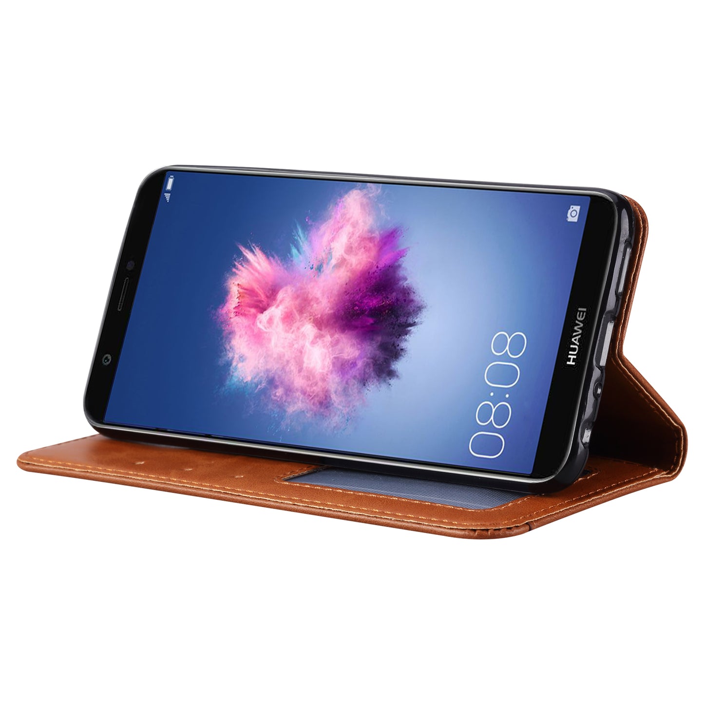 PU Leather Wallet Stand Case Cover for Huawei P Smart / Enjoy 7S