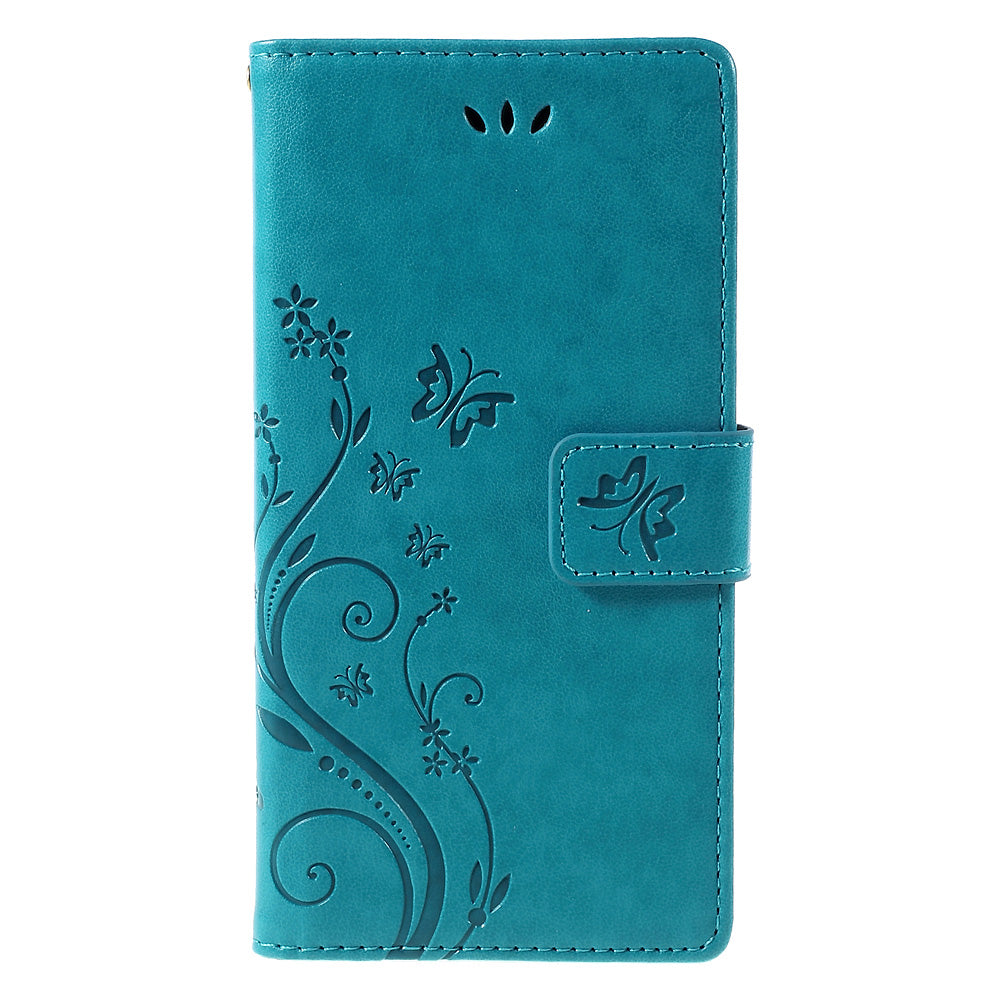 Butterfly Pattern Wallet Leather Case Cover for Huawei Ascend P8 Lite