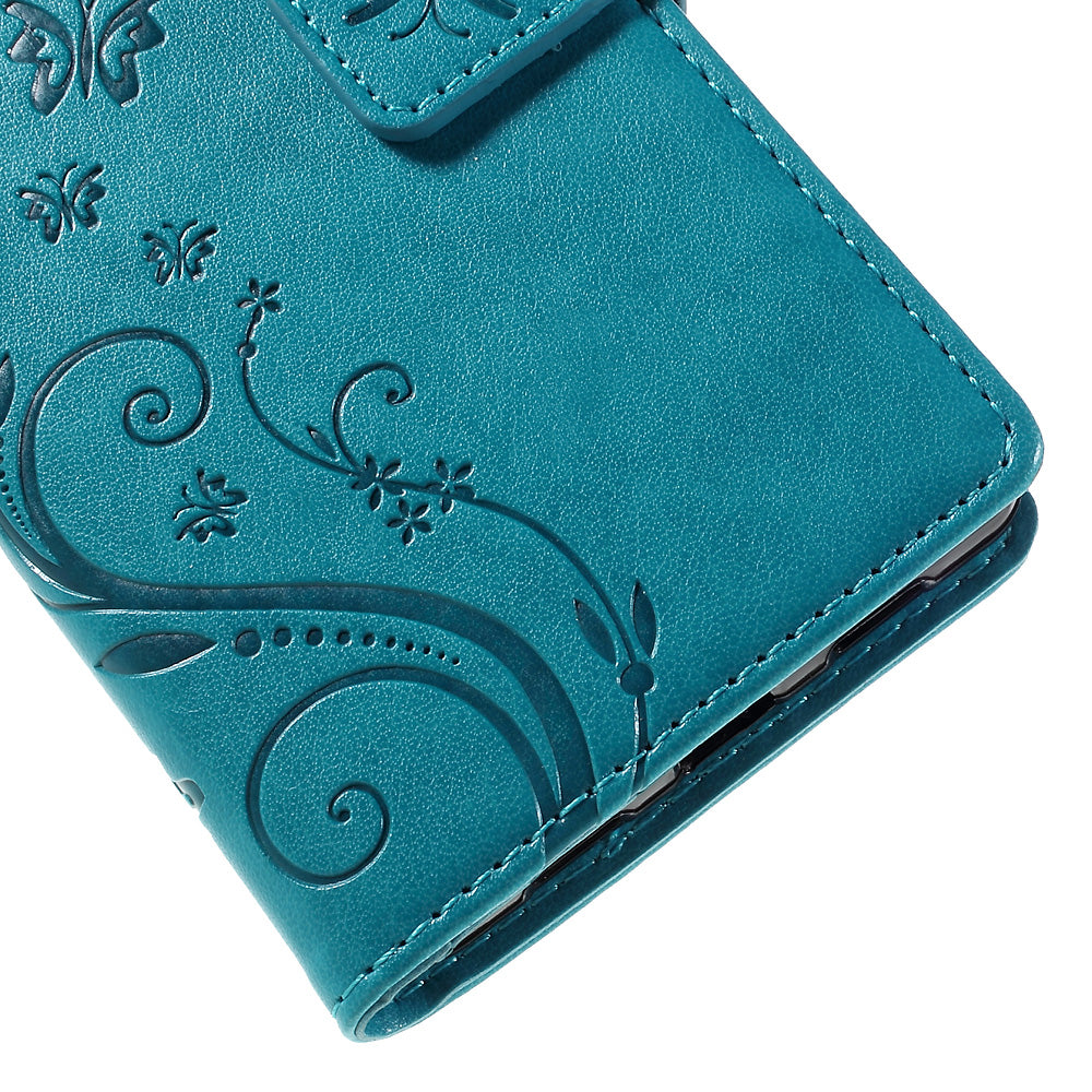 Butterfly Pattern Wallet Leather Case Cover for Huawei Ascend P8 Lite