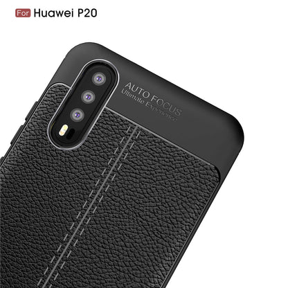 Litchi Grain Soft TPU Back Cover for Huawei P20