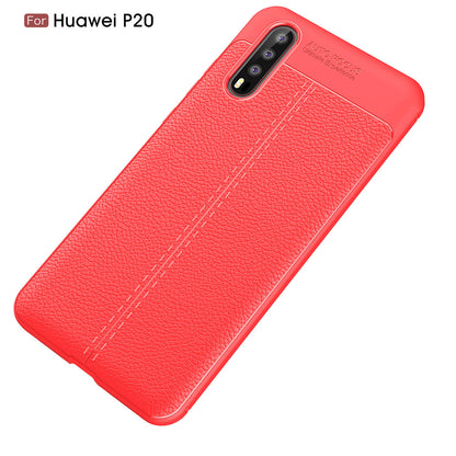 Litchi Grain Soft TPU Back Cover for Huawei P20