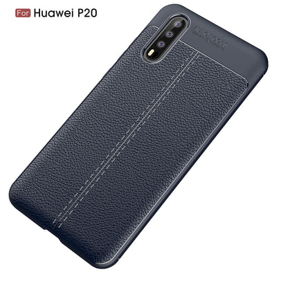 Litchi Grain Soft TPU Back Cover for Huawei P20