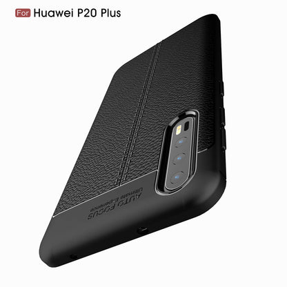 Litchi Grain Soft TPU Back Cover for Huawei P20 Pro