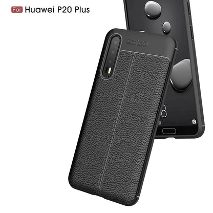 Litchi Grain Soft TPU Back Cover for Huawei P20 Pro