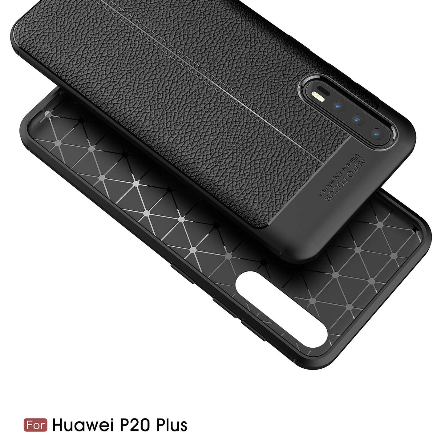 Litchi Grain Soft TPU Back Cover for Huawei P20 Pro