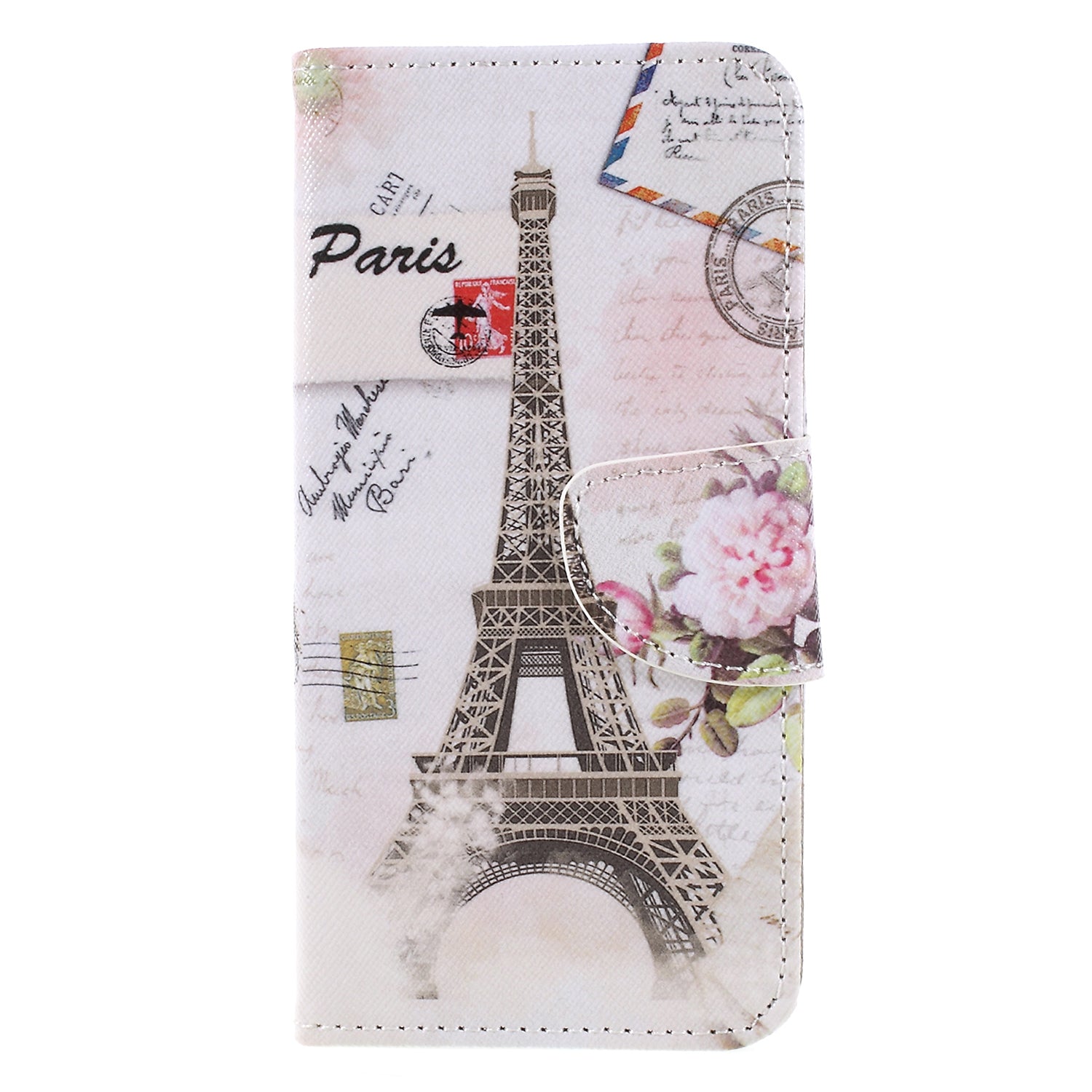 Pattern Printing Cross Texture Stand Wallet Leather Cell Phone Cover for Huawei P Smart / Enjoy 7S