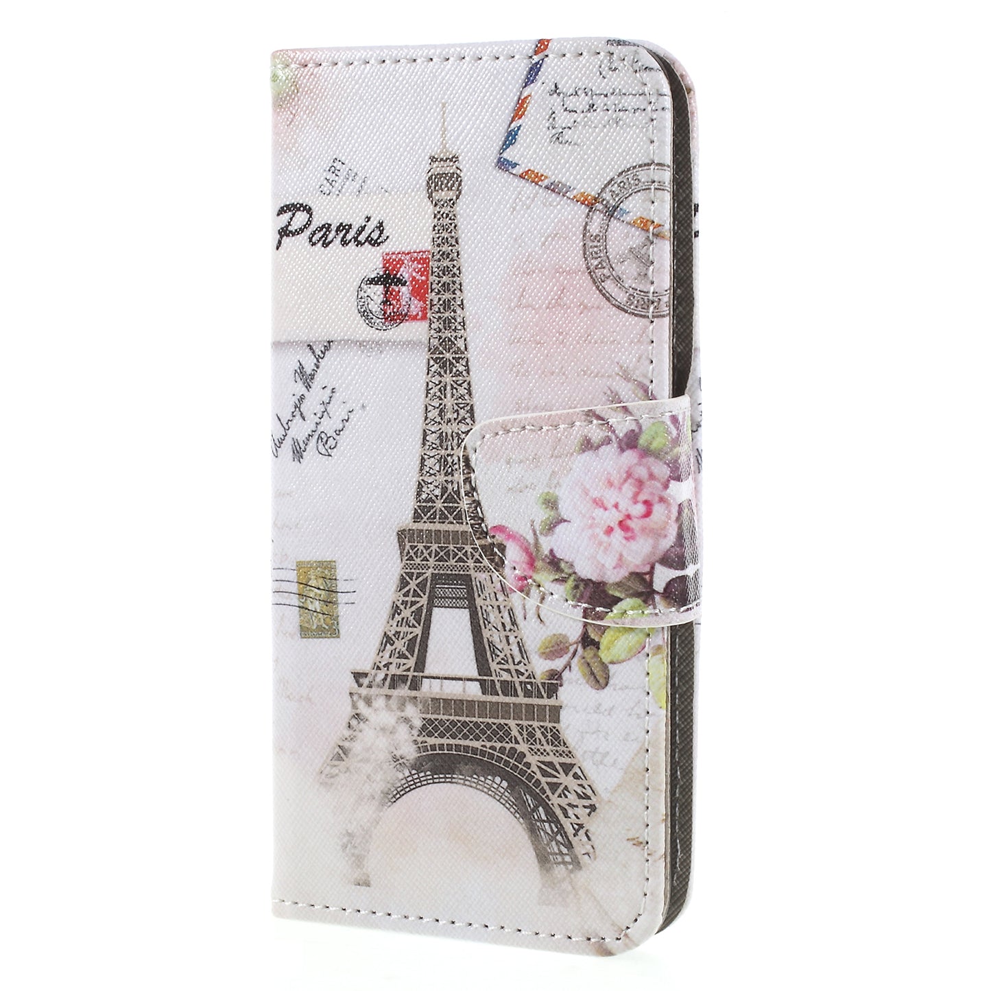 Pattern Printing Cross Texture Stand Wallet Leather Cell Phone Cover for Huawei P Smart / Enjoy 7S