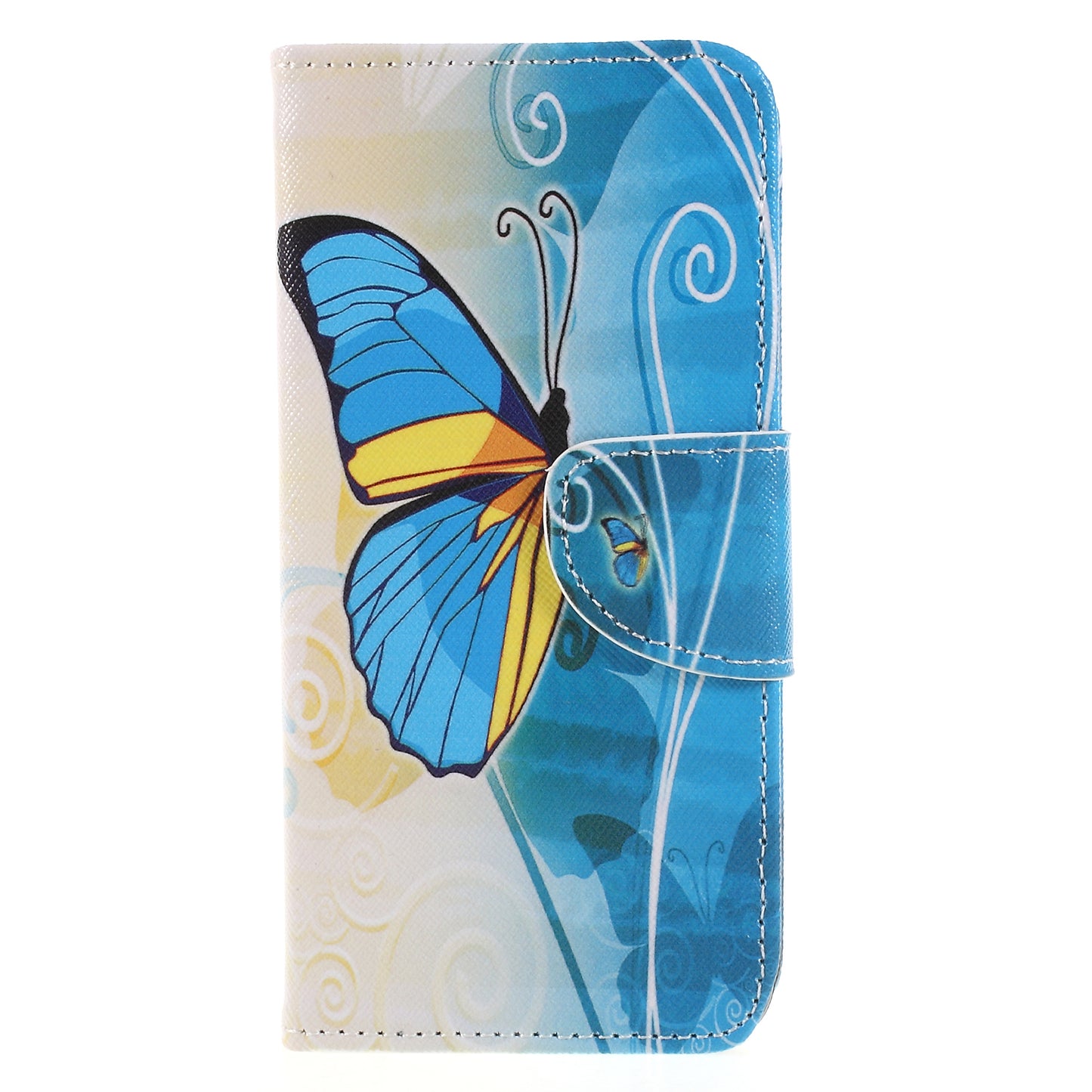 Pattern Printing Cross Texture Stand Wallet Leather Cell Phone Cover for Huawei P Smart / Enjoy 7S