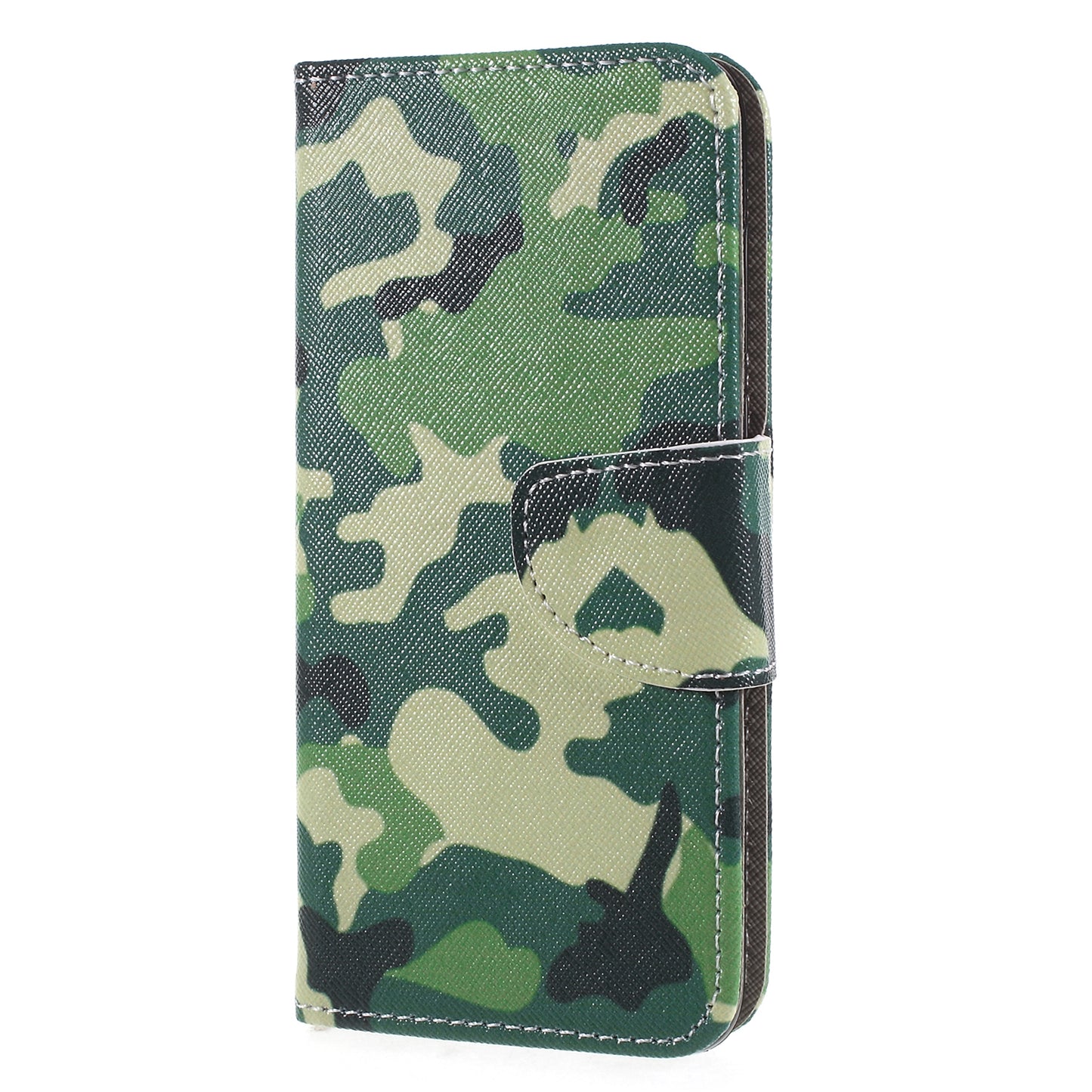 Pattern Printing Cross Texture Stand Wallet Leather Cell Phone Cover for Huawei P Smart / Enjoy 7S