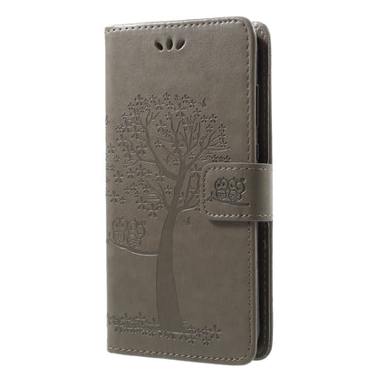 Imprint Tree Owl Pattern Wallet Leather Cover for Huawei Honor 9 Lite / Honor 9 Youth Edition