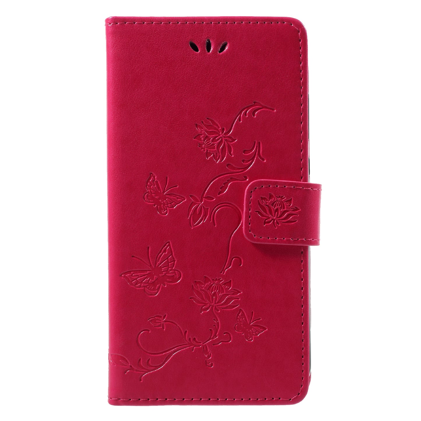 Imprint Butterfly Flower Wallet Leather Phone Case for Huawei Honor 9 Lite / Honor 9 Youth Edition