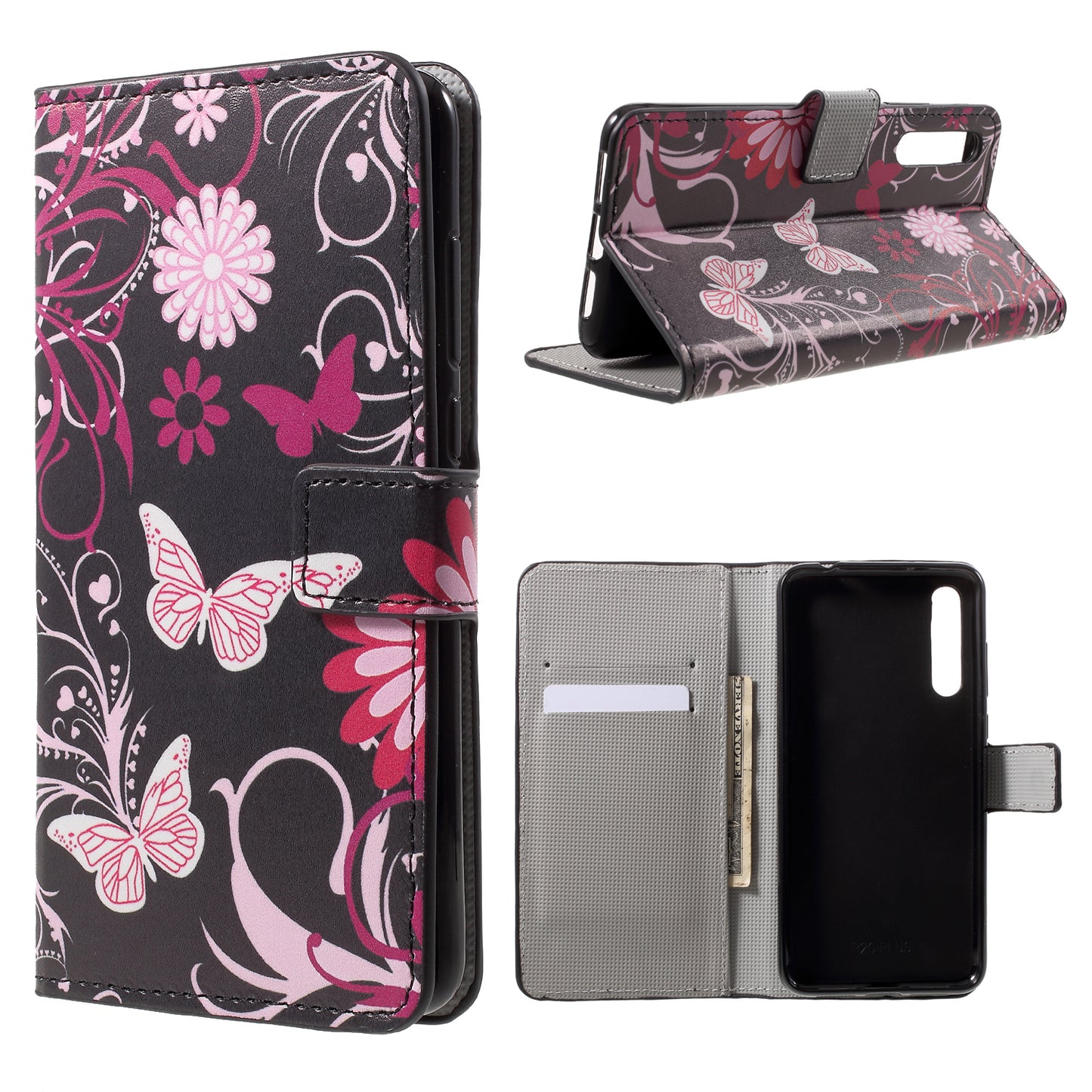 Pattern Printing Wallet Stand Leather Case for Huawei P20