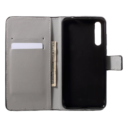 Pattern Printing Wallet Stand Leather Case for Huawei P20