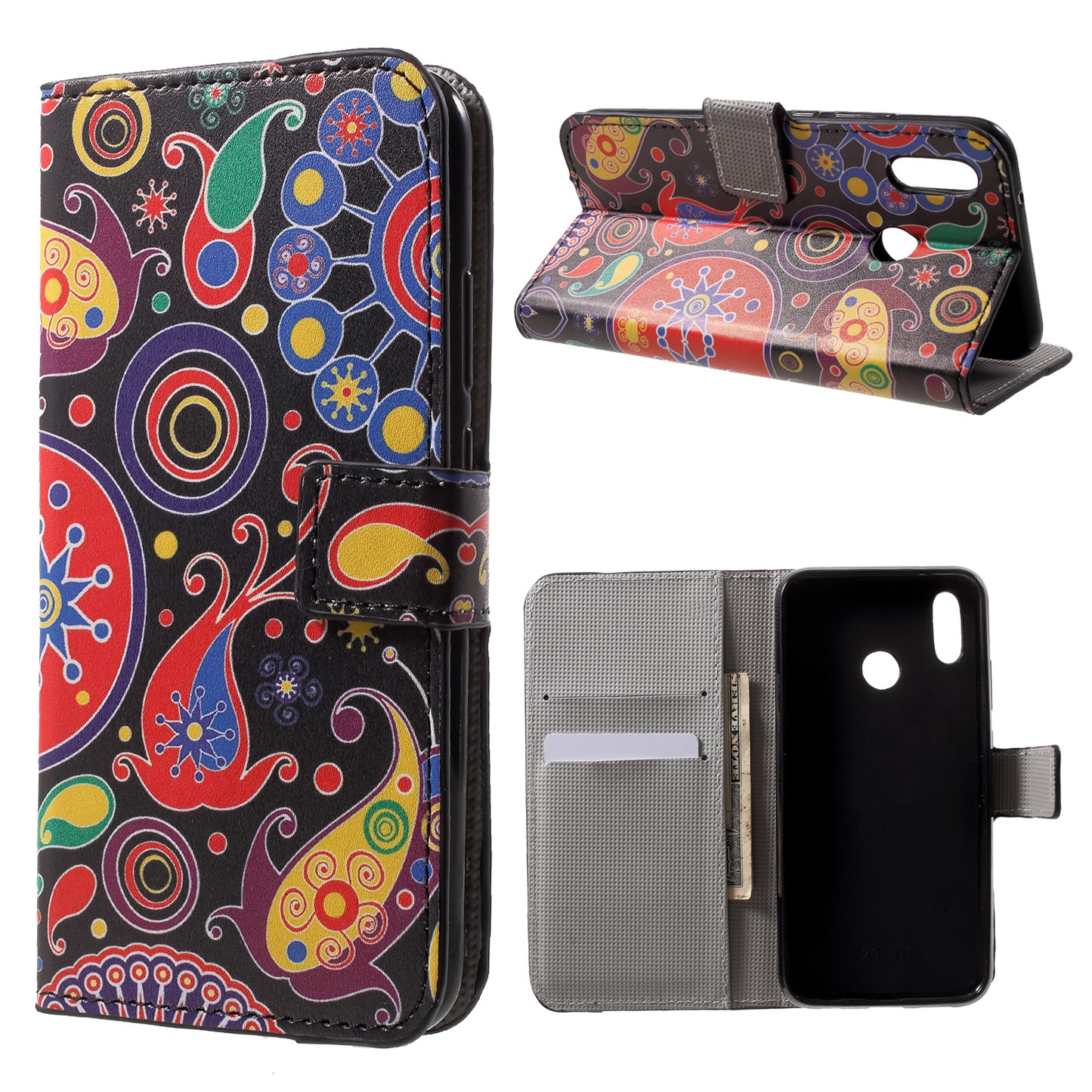 Pattern Printing Wallet Stand Leather Case for Huawei P20 Lite / Nova 3e