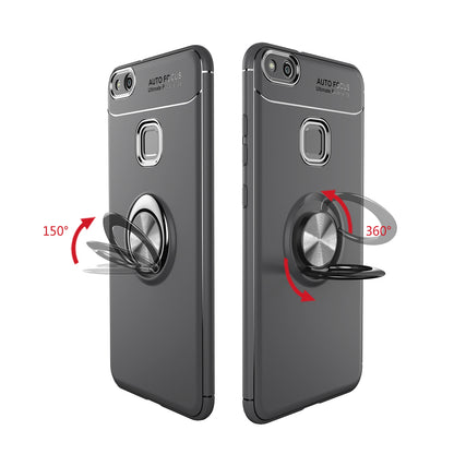 Finger Ring Kickstand TPU Case for Huawei P10 Lite (Built-in Magnetic Holder Metal Sheet)